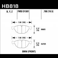 Колодки тормозные HB818B.768 HAWK HPS 5.0 BMW X5 E70; X6 E71; X6 F16;  xDrive50i передние - Колодки тормозные HB818B.768 HAWK HPS 5.0 BMW X5 E70; X6 E71; X6 F16;  xDrive50i передние