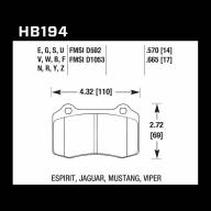 Колодки тормозные HB194Z.570 HAWK PC  Brembo тип A, C, F / JBT CM4P1 - Колодки тормозные HB194Z.570 HAWK PC  Brembo тип A, C, F / JBT CM4P1