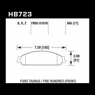 Колодки тормозные HB723B.665 HAWK HPS 5.0; 17mm - Колодки тормозные HB723B.665 HAWK HPS 5.0; 17mm