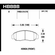 Колодки тормозные HB888B.641 HAWK HPS 5.0 Honda Civic GX передние - Колодки тормозные HB888B.641 HAWK HPS 5.0 Honda Civic GX передние