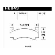 Колодки тормозные HB643F.595 HAWK HPS - Колодки тормозные HB643F.595 HAWK HPS