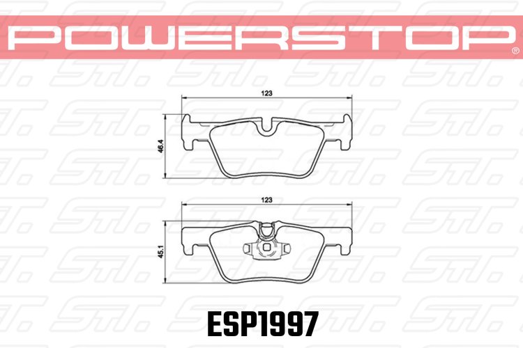 Колодки тормозные ESP1997 PowerStop EURO-STOP задние BMW F20 F22 F30 F31 F32 F33 F34 F36