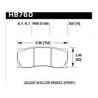 Колодки тормозные HB760B.620 HAWK HPS 5.0; 16mm  Jaguar XK (X150) тормоза Alcon; 2006-2014 - Колодки тормозные HB760B.620 HAWK HPS 5.0; 16mm  Jaguar XK (X150) тормоза Alcon; 2006-2014