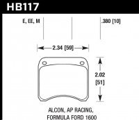 Колодки тормозные HB117D.380 HAWK ER-1