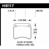 Колодки тормозные HB117D.380 HAWK ER-1 - Колодки тормозные HB117D.380 HAWK ER-1