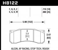Колодки тормозные HB122D.710 HAWK ER-1