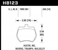Колодки тормозные HB123D.535 HAWK ER-1