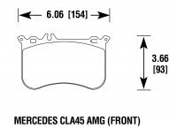 Колодки тормозные DC1634E16 DC Brakes  RT.2 переднние MB A45 AMG (W176); CLA 45 AMG (C117); GLA 45