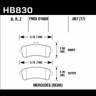 Колодки тормозные HB830B.667 HAWK HPS 5.0 задние Mercedes S W220; SL R231; AMG GT X290   - Колодки тормозные HB830B.667 HAWK HPS 5.0 задние Mercedes S W220; SL R231; AMG GT X290  