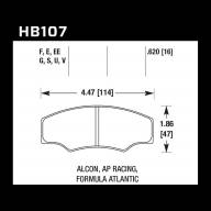 Колодки тормозные HB107G.620 HAWK DTC-60 ALCON H type; AP RACING; HPB тип 5; PROMA 4 порш - Колодки тормозные HB107G.620 HAWK DTC-60 ALCON H type; AP RACING; HPB тип 5; PROMA 4 порш