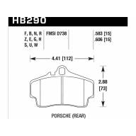 Колодки тормозные HB290N.583 HAWK HP+ задние PORSCHE 911 (997), (986), (996), Cayman - Колодки тормозные HB290N.583 HAWK HP+ задние PORSCHE 911 (997), (986), (996), Cayman