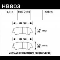 Колодки тормозные HB803B.639 HAWK HPS 5.0 ЗАДНИЕ Ford Mustang VI 2015-&gt;  - Колодки тормозные HB803B.639 HAWK HPS 5.0 ЗАДНИЕ Ford Mustang VI 2015-> 