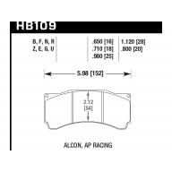 Колодки тормозные HB109F.710 HAWK HPS (БЕЗ УШКА) PROMA 6 порш; StopTech; AP RACING; HPB тип 3; 18 mm - Колодки тормозные HB109F.710 HAWK HPS (БЕЗ УШКА) PROMA 6 порш; StopTech; AP RACING; HPB тип 3; 18 mm