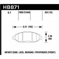 Колодки тормозные HB871B.624 перед NISSAN PATHFINDER IV (R52); INFINITY QX60; - Колодки тормозные HB871B.624 перед NISSAN PATHFINDER IV (R52); INFINITY QX60;