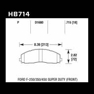 Колодки тормозные HB714P.715 HAWK SuperDuty; 18mm - Колодки тормозные HB714P.715 HAWK SuperDuty; 18mm