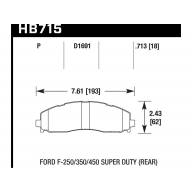Колодки тормозные HB715P.713 HAWK SuperDuty; 18mm - Колодки тормозные HB715P.713 HAWK SuperDuty; 18mm