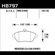 Колодки тормозные HB797N.725 - Колодки тормозные HB797N.725