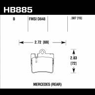 Колодки тормозные HB885B.587 - Колодки тормозные HB885B.587