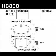 Колодки тормозные HB838B.689 - Колодки тормозные HB838B.689