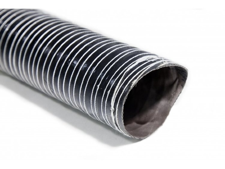 Воздуховод силиконовый, диаметр 89mm, до +255°С, цена за 1м, Thermal Division TDAD189B черный