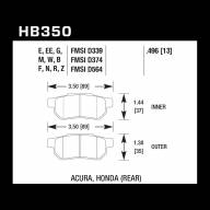 Колодки тормозные HB350N.496 HAWK HP Plus - Колодки тормозные HB350N.496 HAWK HP Plus