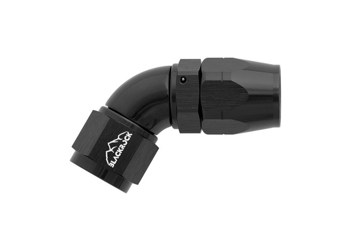 - 6 AN (6AN AN6) фитинг 60°, Full Flow серия BLACKROCK LAB ЧЁРНЫЙ A06-060-3BK