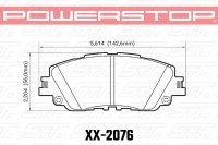 Колодки тормозные 36-2076 PowerStop Z36 перед TOYOTA CAMRY V70 2017-> LEXUS ES 2018->