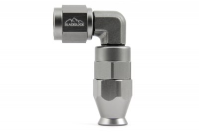 - 4 AN (4AN AN4) фитинг 90° D-04 60 серия BLACKROCK LAB T04-090-6Ti под тефлоновый шланг