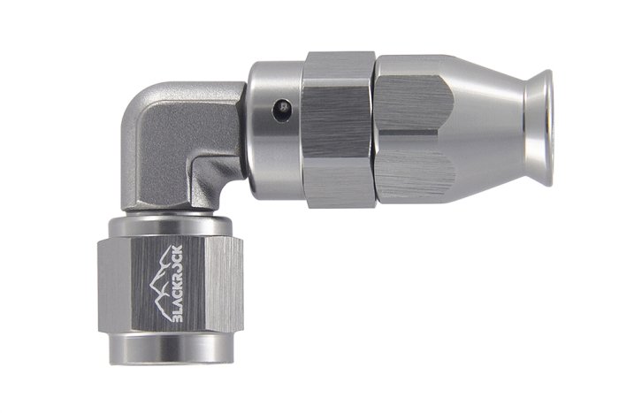 - 4 AN (4AN AN4) фитинг 90° D-04 60 серия BLACKROCK LAB T04-090-6Ti под тефлоновый шланг