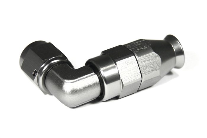 - 4 AN (4AN AN4) фитинг 90° D-04 60 серия BLACKROCK LAB T04-090-6Ti под тефлоновый шланг
