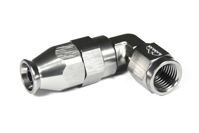 - 4 AN (4AN AN4) фитинг 90° D-04 60 серия BLACKROCK LAB T04-090-6Ti под тефлоновый шланг