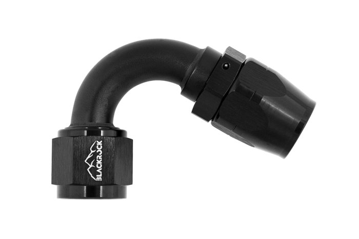- 6 AN (6AN AN6) фитинг 120°, 20 серия Cutter Style, BLACKROCK LAB ЧЁРНЫЙ, A06-120-2BK