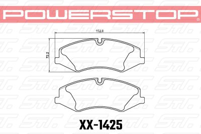 Колодки тормозные 26-1425 PowerStop Z26 передние RANGE ROVER SPORT; IV; колесо 19&quot;