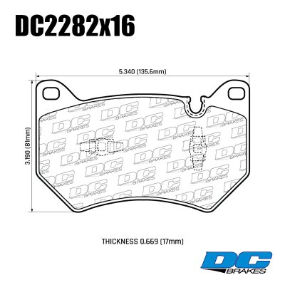 Колодки тормозные DC2282P16 DC Brakes Street STR.S+, передние AUDI Q5 (Brembo)
