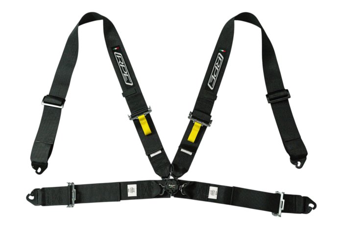 Ремень безопасности RPE 4 точки, 3-3", FIA 8853-1998 чёрный, RPE-SB433SB