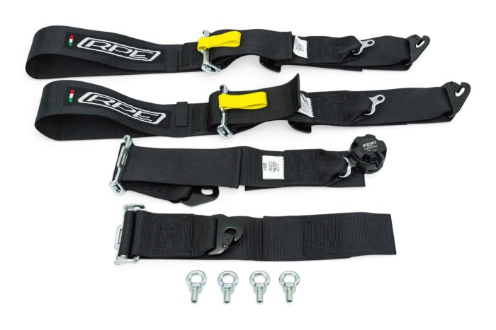 Ремень безопасности RPE 4 точки, 3-3", FIA 8853-1998 чёрный, RPE-SB433SB