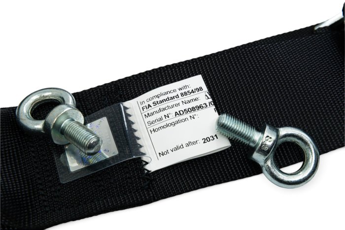 Ремень безопасности RPE 4 точки, 3-3", FIA 8853-1998 чёрный, RPE-SB433SB