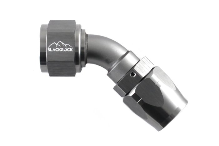 - 12 AN (12AN AN12) фитинг 45°, 20 серия Cutter Style, BLACKROCK LAB A12-045-2Ti