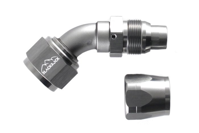 - 12 AN (12AN AN12) фитинг 45°, 20 серия Cutter Style, BLACKROCK LAB A12-045-2Ti