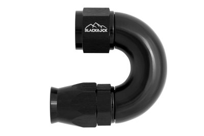 - 10 AN (10AN AN10) фитинг 180° Full Flow BLACKROCK LAB T10-180-3BK под тефлоновый шланг (600 серия)