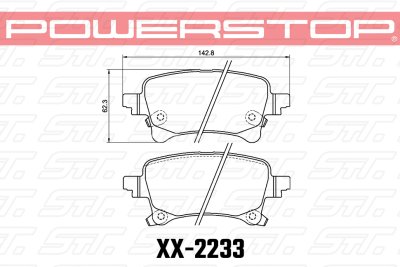 Колодки тормозные 36-2233 PowerStop Z36 задние Jeep Gladiator 2019-&gt; ; Wrangler 2021-&gt;