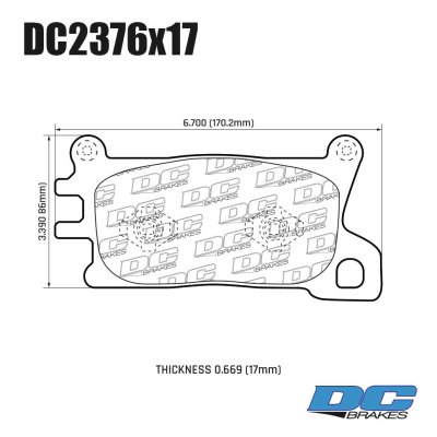 Колодки тормозные DC2376P17 DC brakes Street STR.S+, передние GENESIS G80; GV80