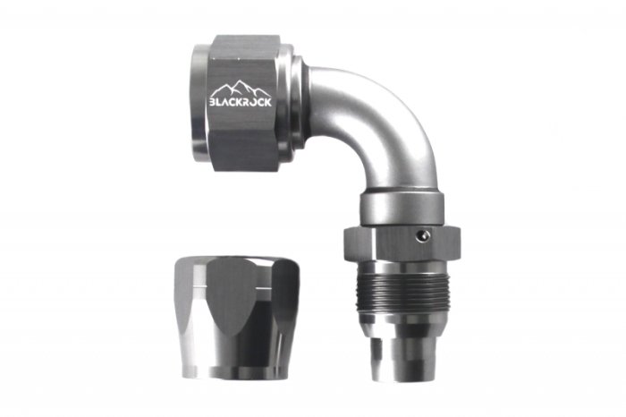 - 12 AN (12AN AN12) фитинг 90°, 20 серия Cutter Style, BLACKROCK LAB A12-090-2Ti