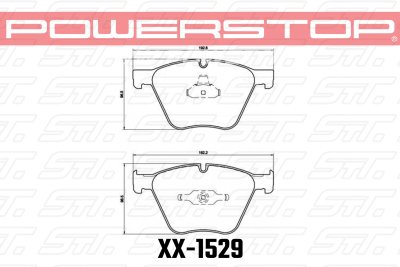 Колодки тормозные 26-1529 PowerStop Z26 передние BMW X5 E70, X6 E71; X5 F15, X6 F16; 50i, M50d