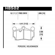 Колодки тормозные HB502F.606 HAWK HPS задние PORSCHE Cayenne (955) / Audi Q7 / VW Touareg - Колодки тормозные HB502F.606 HAWK HPS задние PORSCHE Cayenne (955) / Audi Q7 / VW Touareg