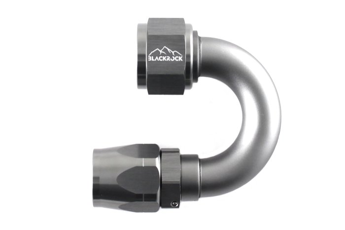 - 12 AN (12AN AN12) фитинг 180°, 20 серия Cutter Style, BLACKROCK LAB A12-180-2Ti