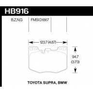 Колодки тормозные HB916Z.740 HAWK PC перед BMW 5 G30, 6 G32GT, X3 G01, X4 G02, 7 G11; SUPRA 2019- - Колодки тормозные HB916Z.740 HAWK PC перед BMW 5 G30, 6 G32GT, X3 G01, X4 G02, 7 G11; SUPRA 2019-