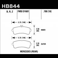 Колодки тормозные HB844B.700 задние AMG GT, SL 63AMG 2012-&gt; ;  - Колодки тормозные HB844B.700 задние AMG GT, SL 63AMG 2012-> ; 
