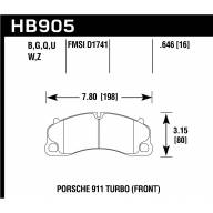 Колодки тормозные HB905Z.646 перед Porsche 911 991 Turbo - Колодки тормозные HB905Z.646 перед Porsche 911 991 Turbo