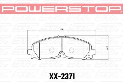 Колодки тормозные 36-2371 PowerStop Z36 перед Cadillac XT5; XT6; CHEVROLET Blazer 2018-&gt; ; Traverse 